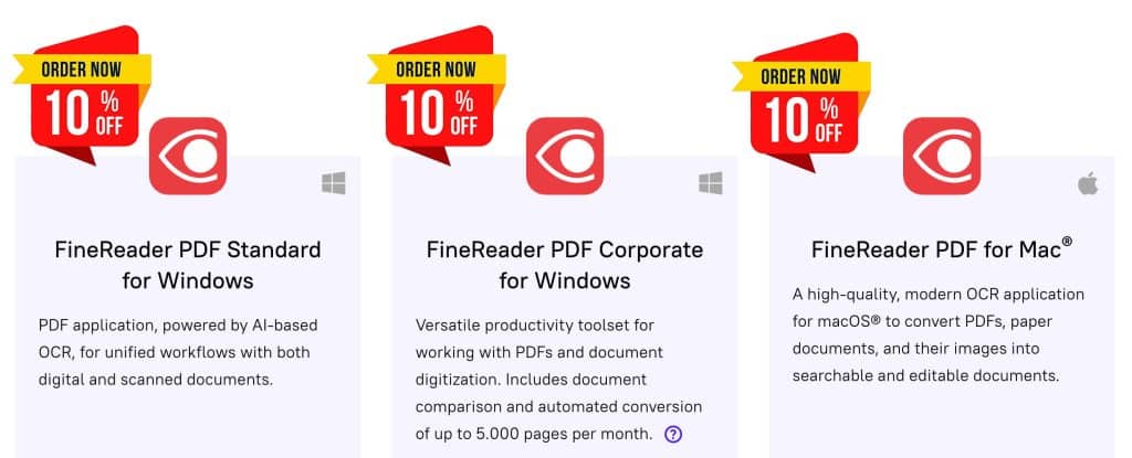 10% off abbyy finereader coupon